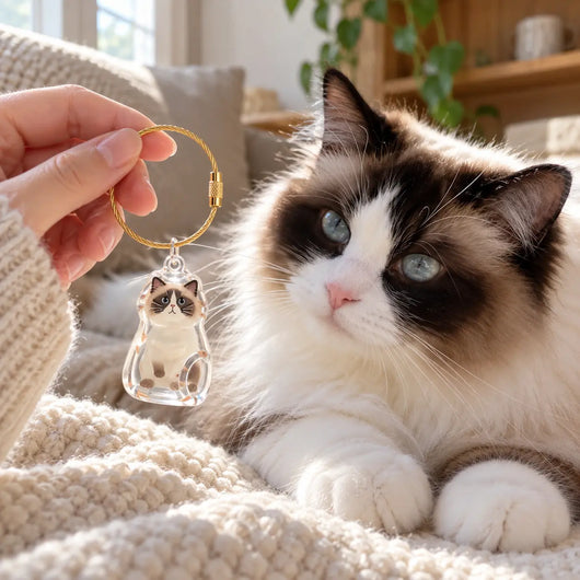 Mivora TüyHatıra™ Kedi Tüyü Hatıra Anahtarlığı