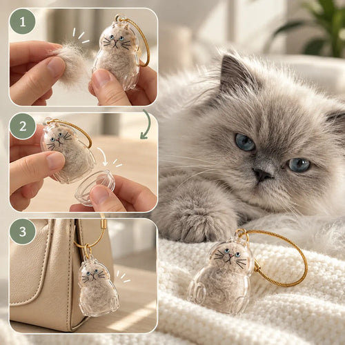 Mivora TüyHatıra™ Kedi Tüyü Hatıra Anahtarlığı