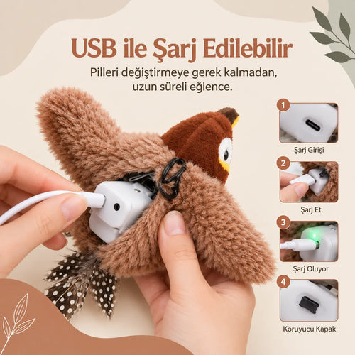 Mivora AvcıKuş™ Hareketli Kedi Oyuncağı